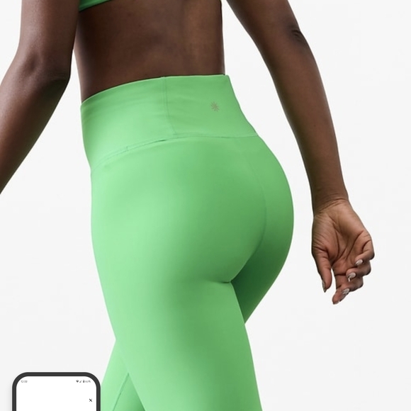 Athleta Green High-Waisted Super Fun Leggings - Picture 4 of 4